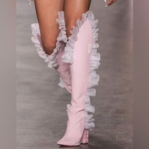 Brand New GCDS Pink Bunny Boots